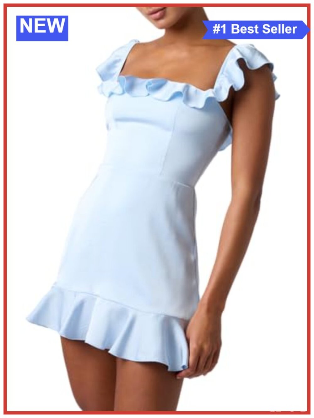 Lulus Sunny Ruffle Mini Dress Sleeveless Fitted Party Cocktail